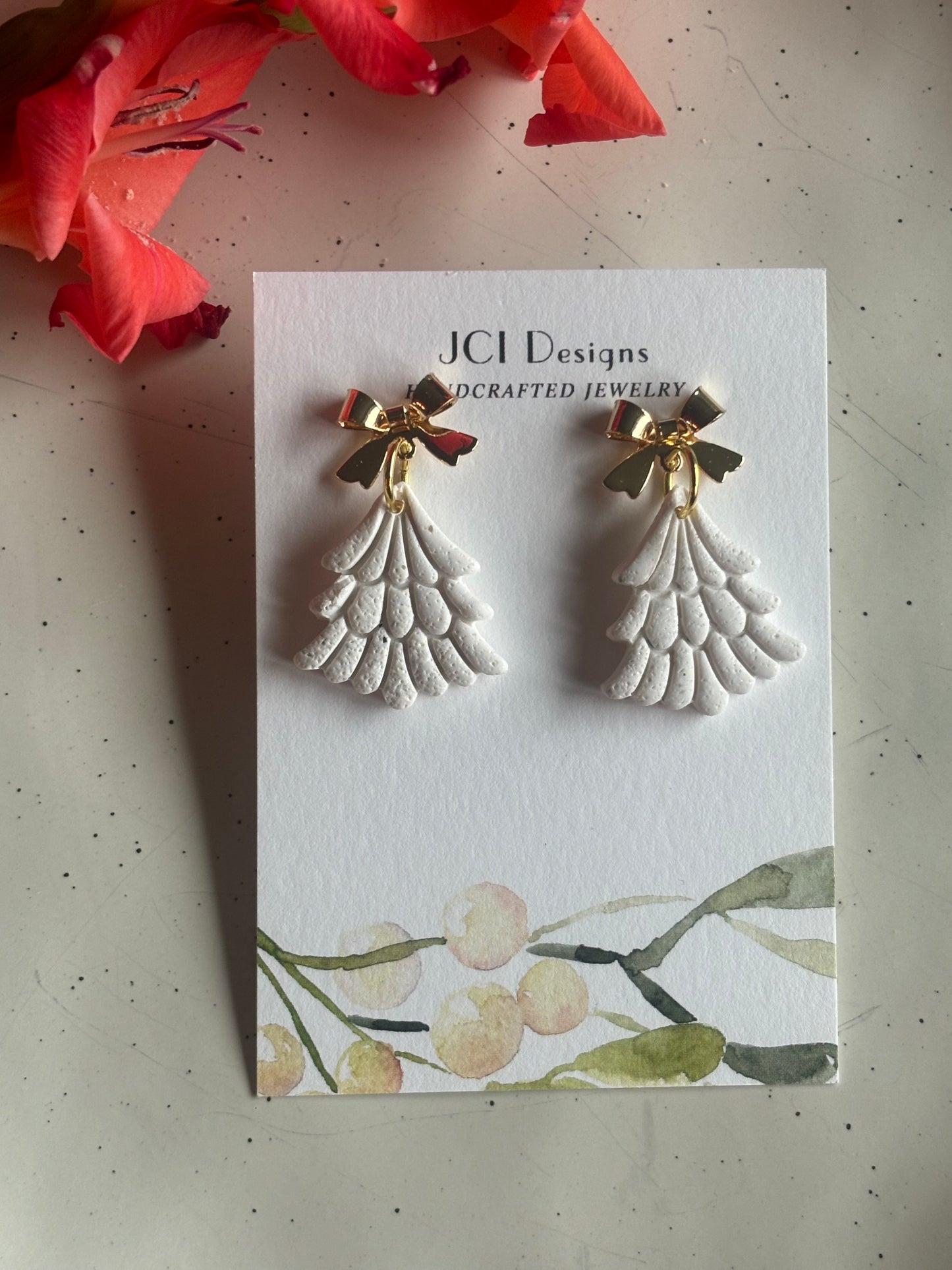 Bow trees in white