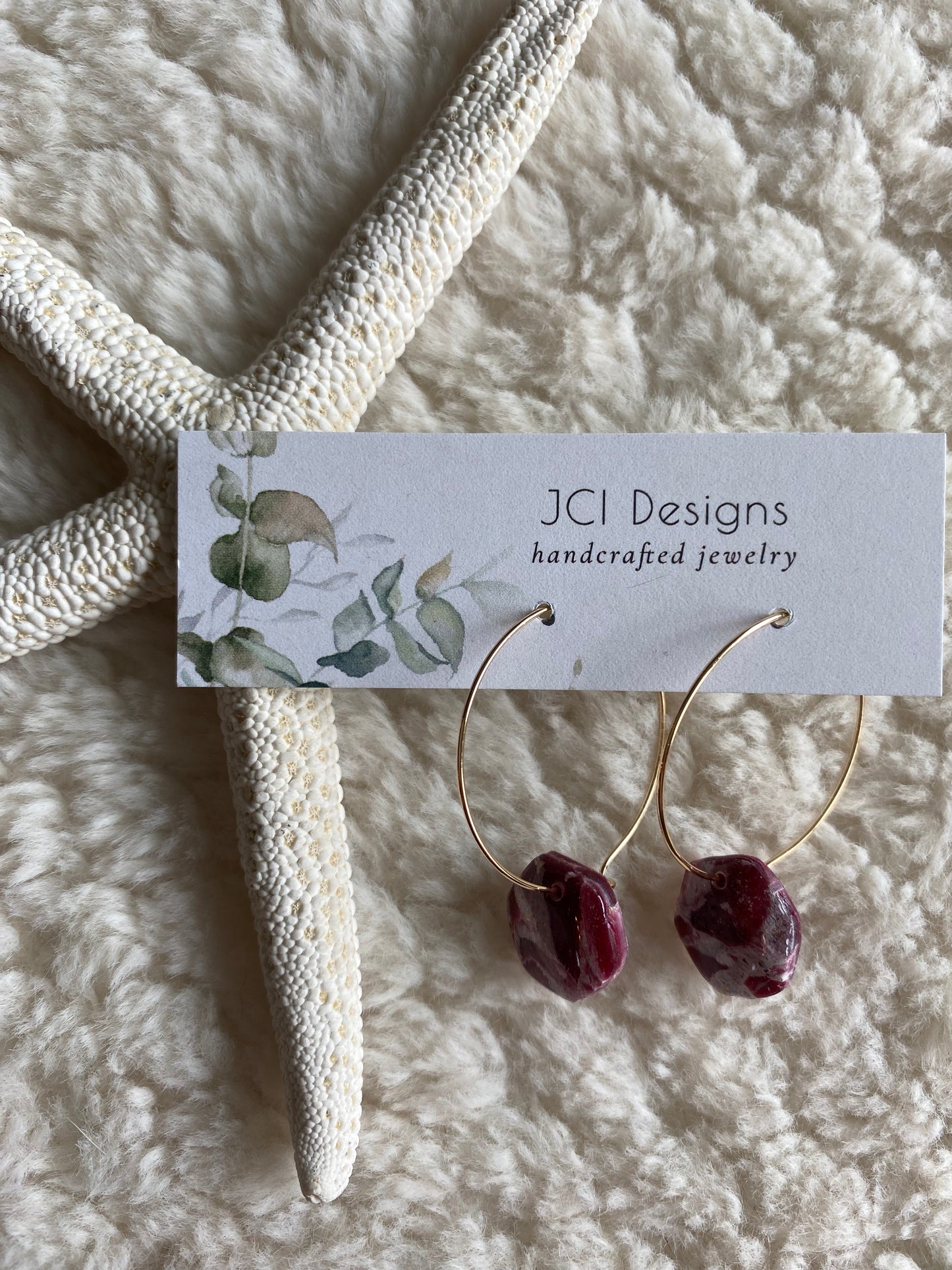 Merlot marble hoops