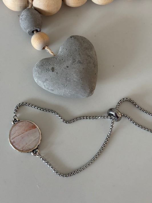 Circle chain bracelet in rose