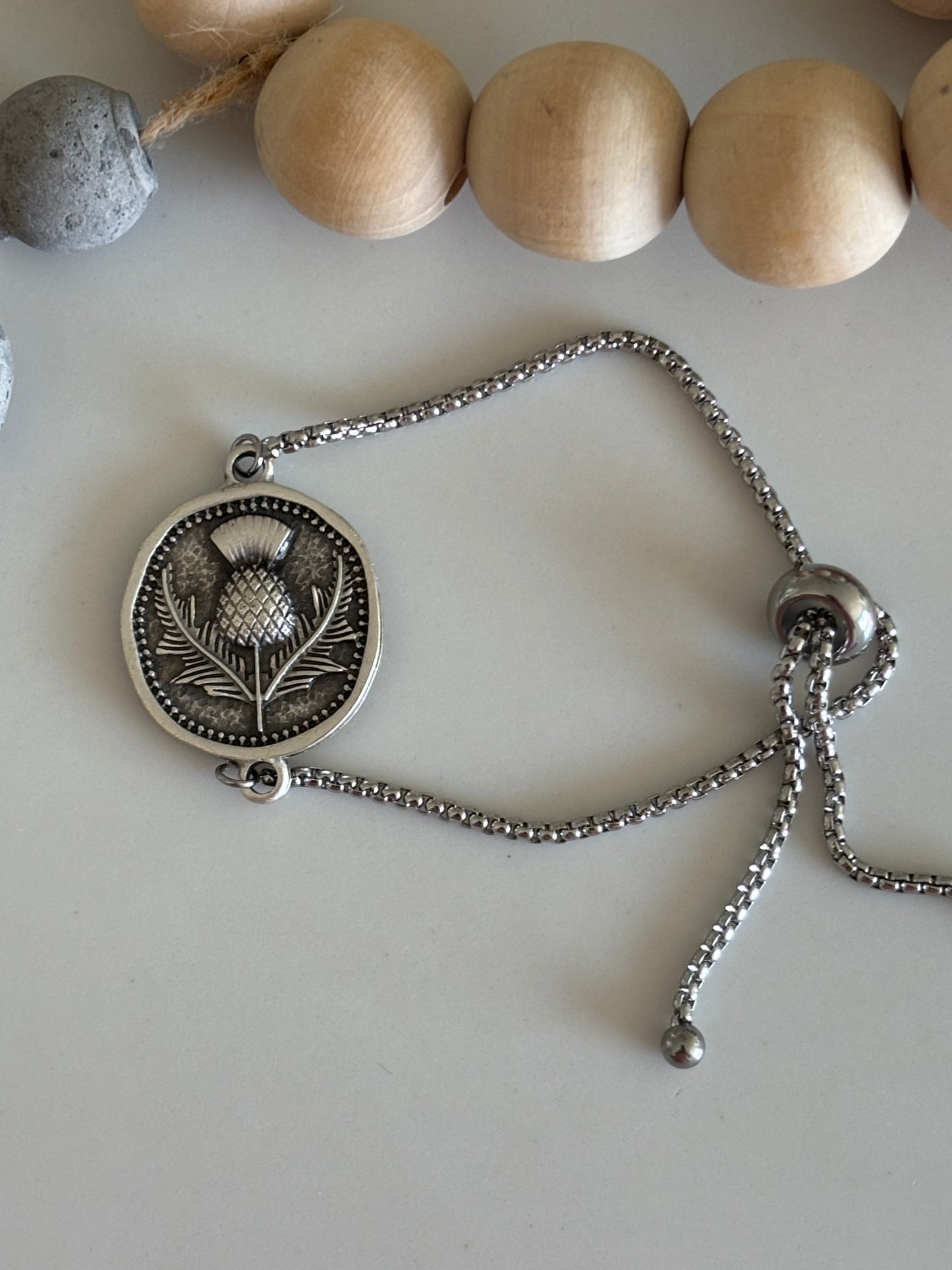 Thistle chain bracelet