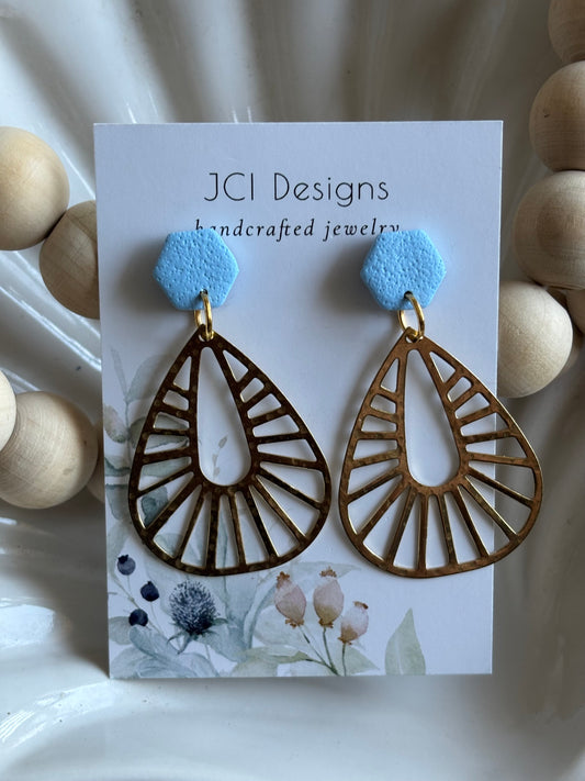 Lace drops in light blue