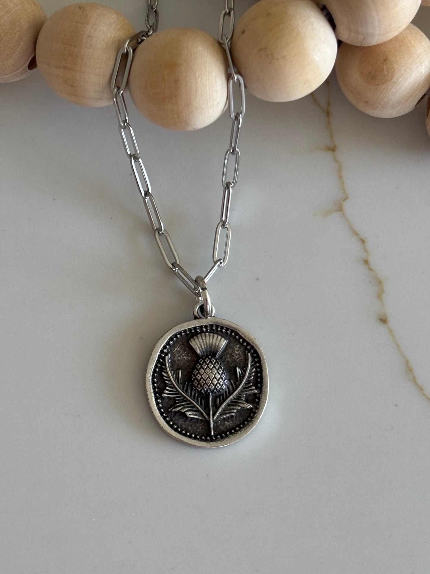 Thistle necklace