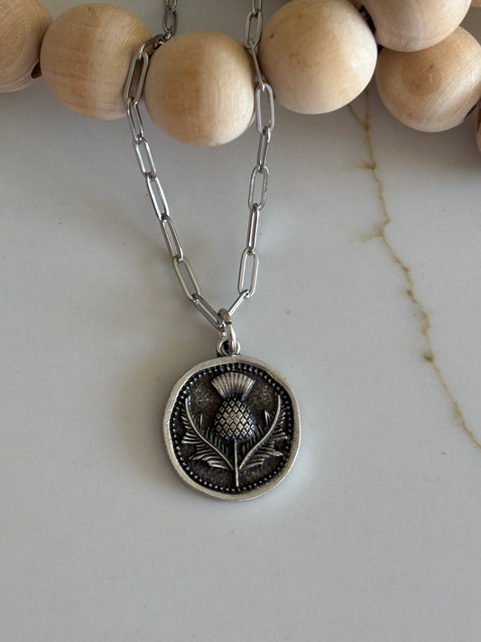 Thistle necklace