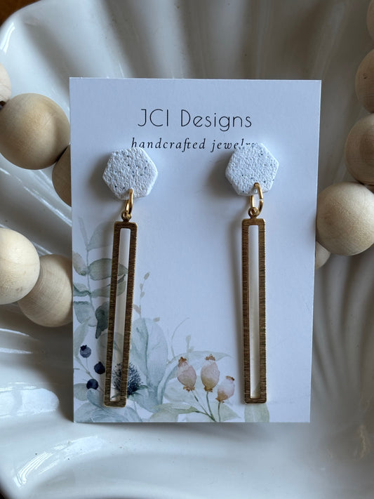 Rectangle drops in white